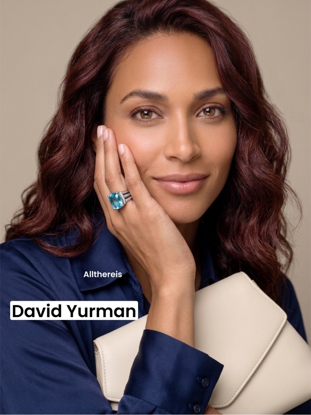 David Yurman Wheaton Blue Topaz Ring 5 1/2 - Picture 4 of 16